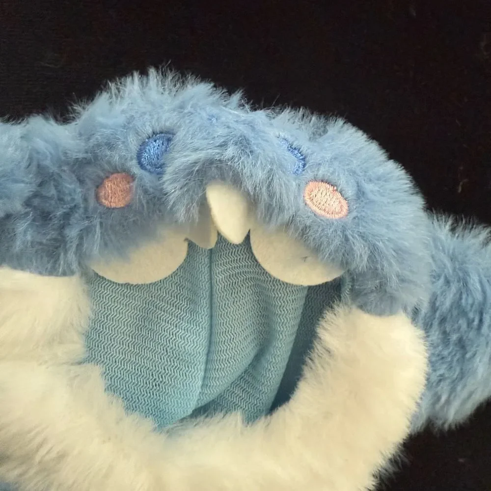 New labubu Fluffy Blue shark Plush Outfit